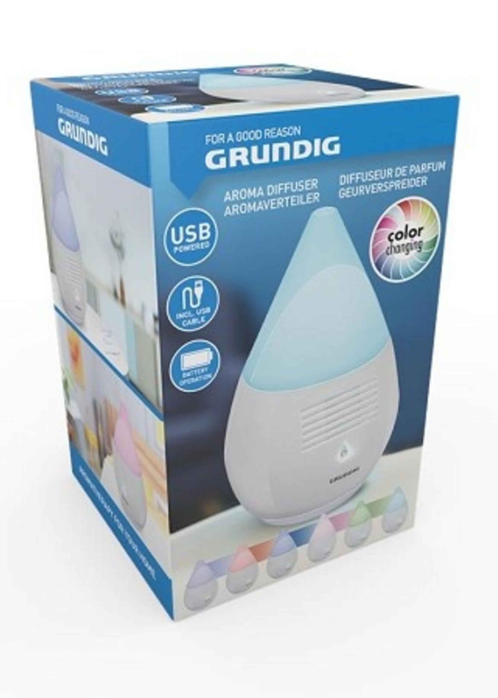 Grundig Geurverspreider kleurveranderend 11x11x17,5cm