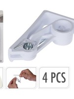 Tafelkleedklemmen kaart a 4 stuks wit