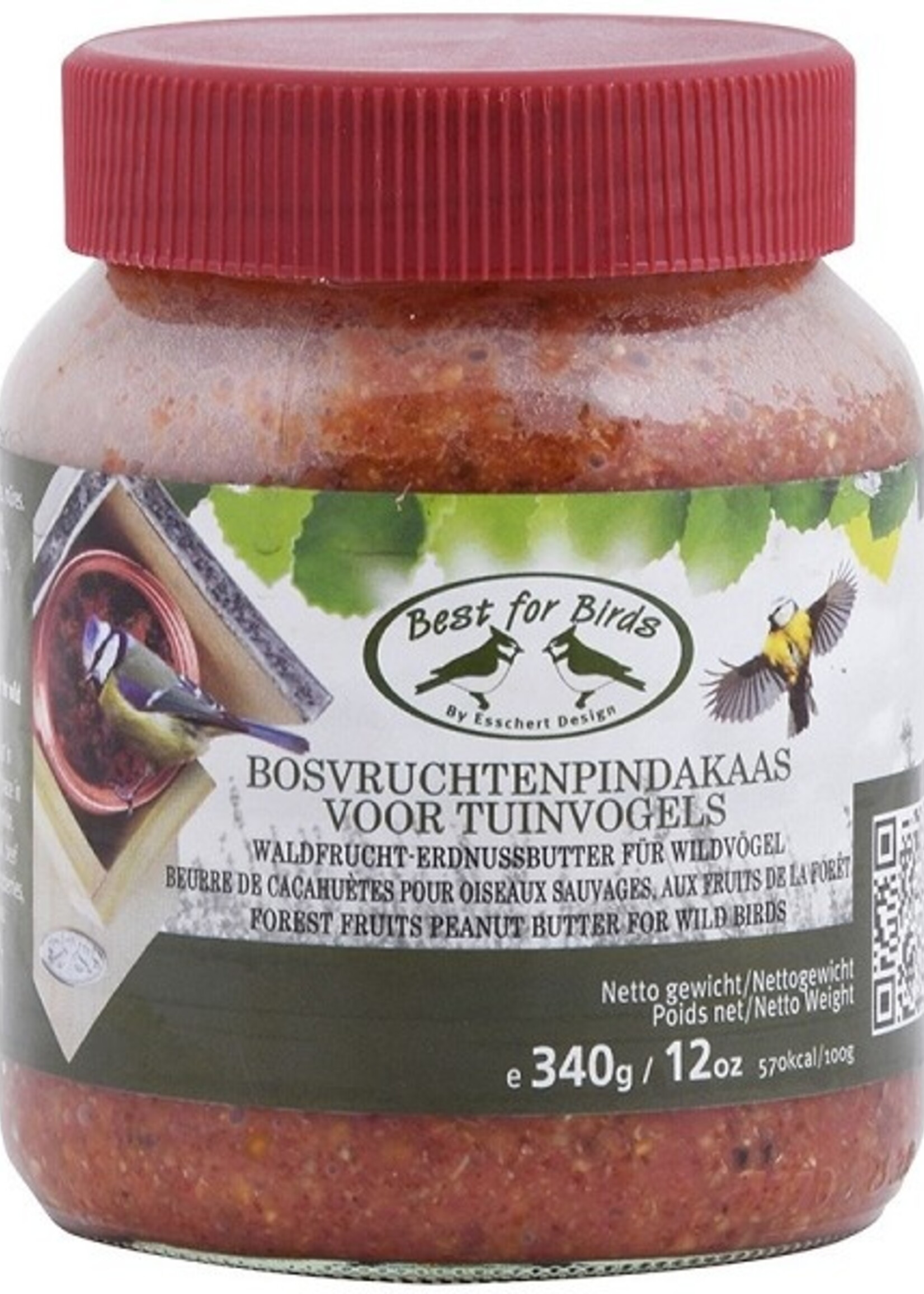 Esschert Design Bosvruchtenpindakaas voor tuinvogels 340gr.