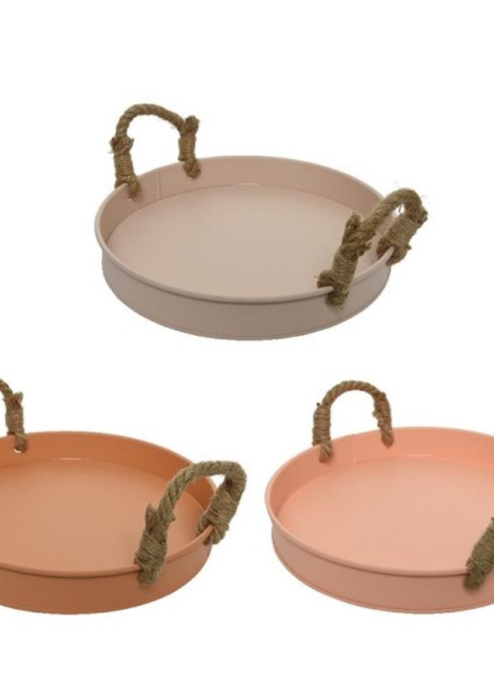 Decoris Dienblad ijzer Ø30-H4.5cm per stuk