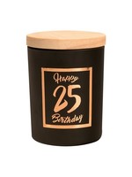 Paperdreams Geurkaars klein roze/zwart - 25 jaar