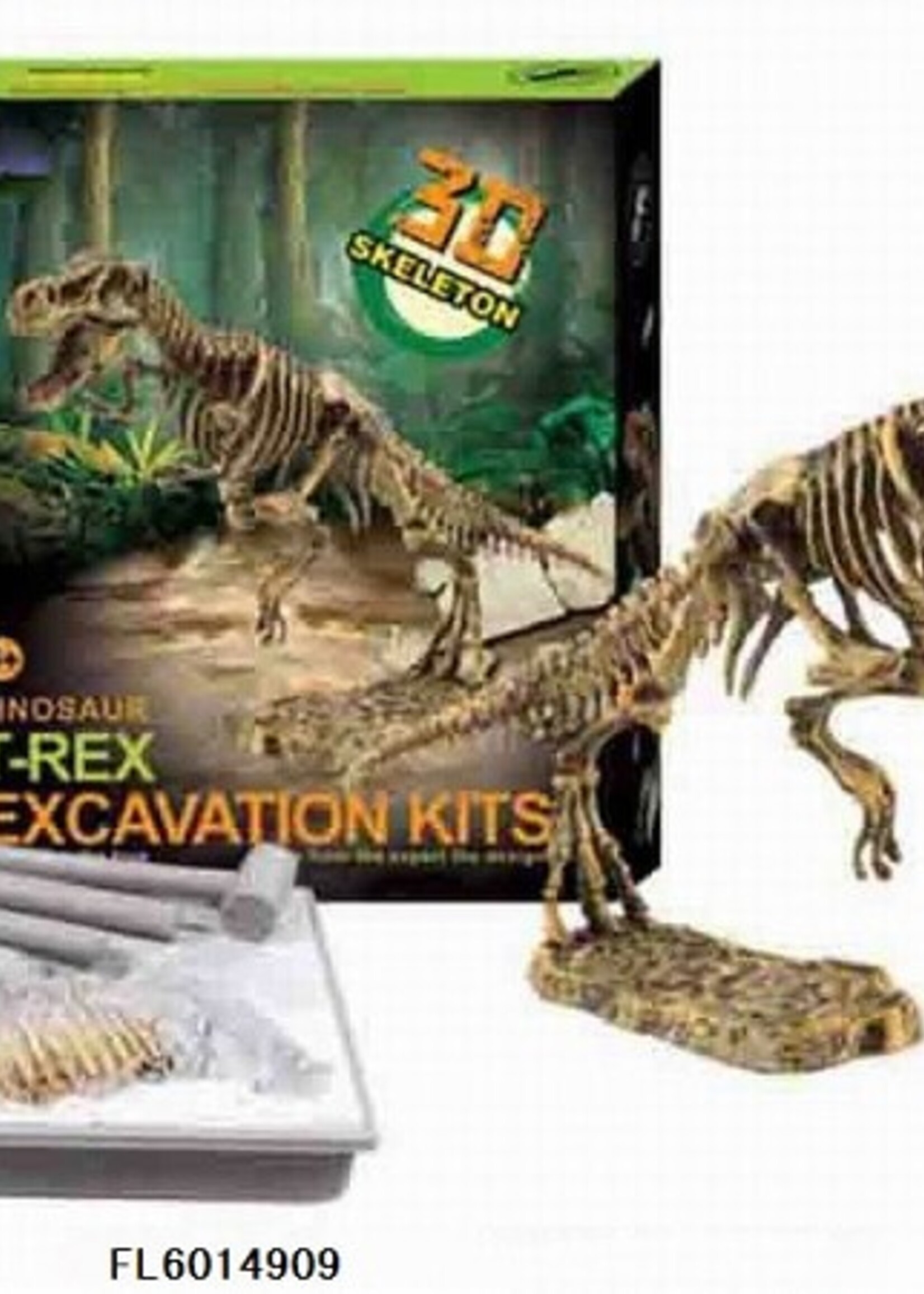 Dinoskelet in gips zelf uitbikken tyrannosaurus 25cm