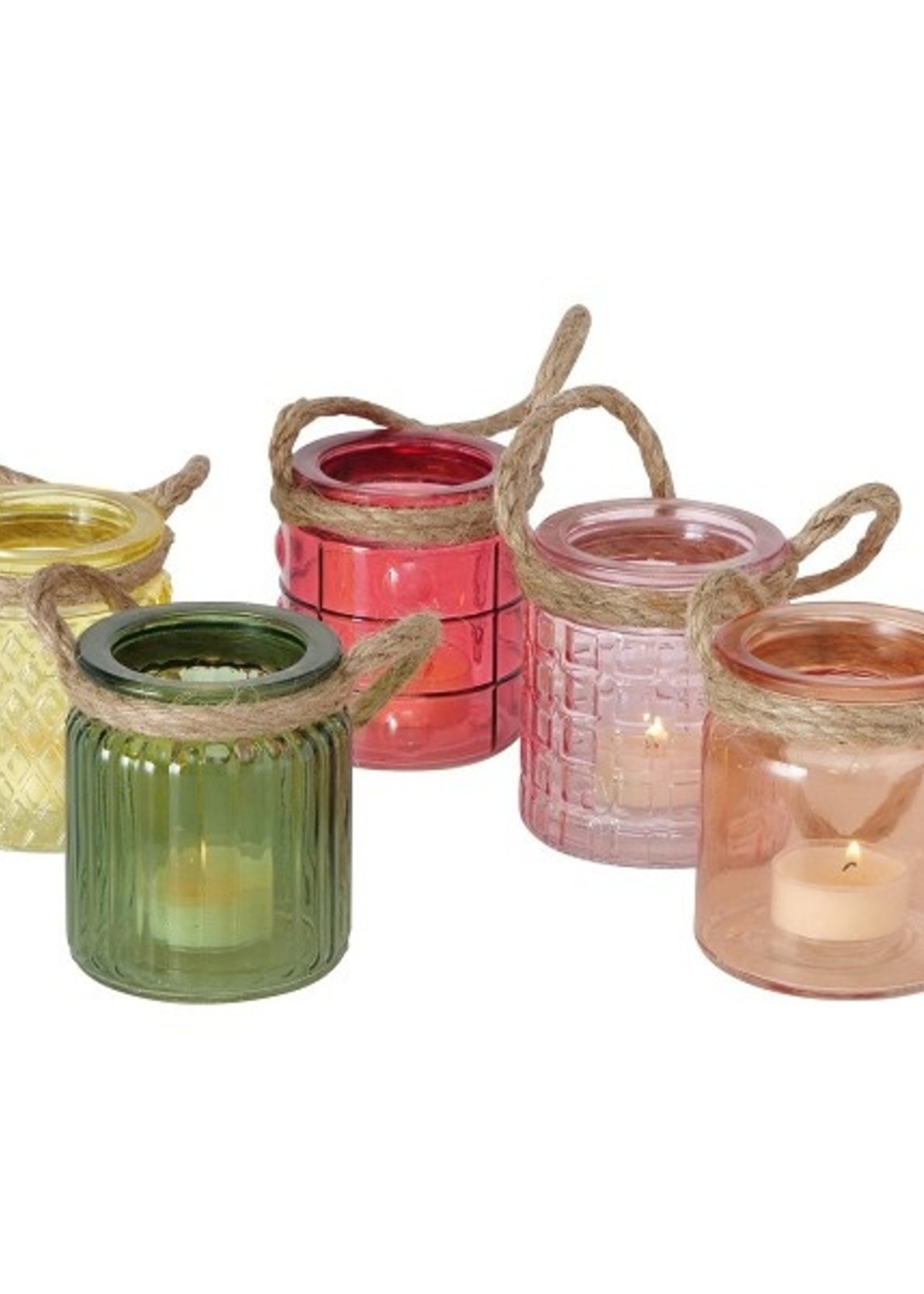 Boltze Home Windlicht Trax glas Ø8xh9cm per stuk