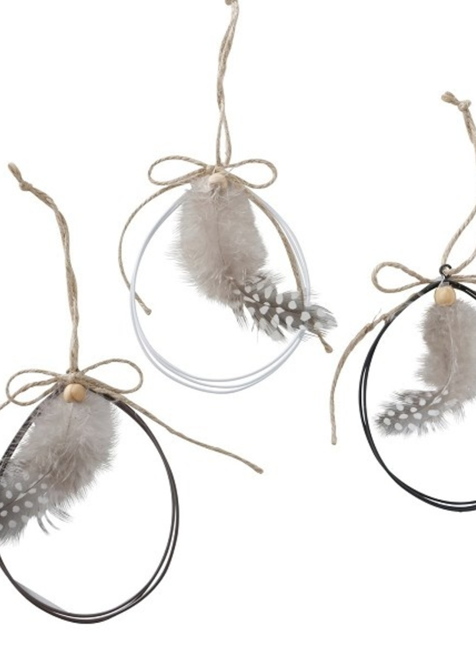 Boltze Home Deco hanger Mikael met veer 8x10cm per stuk