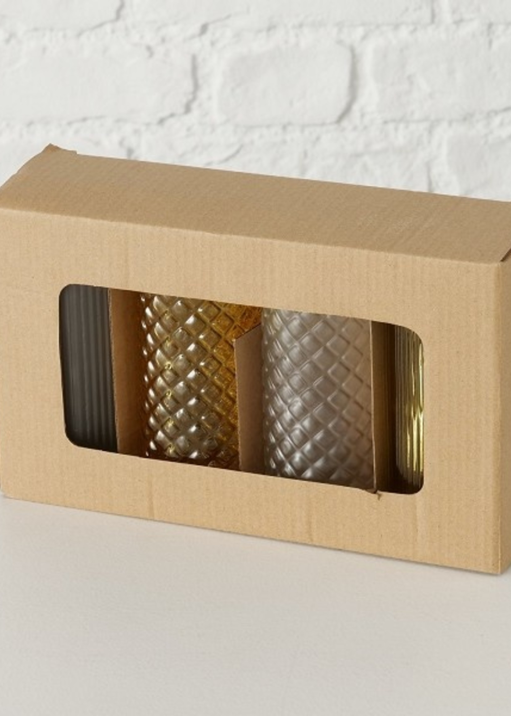 Boltze Home Vaas Panja 4-delige set Ø6xh14cm