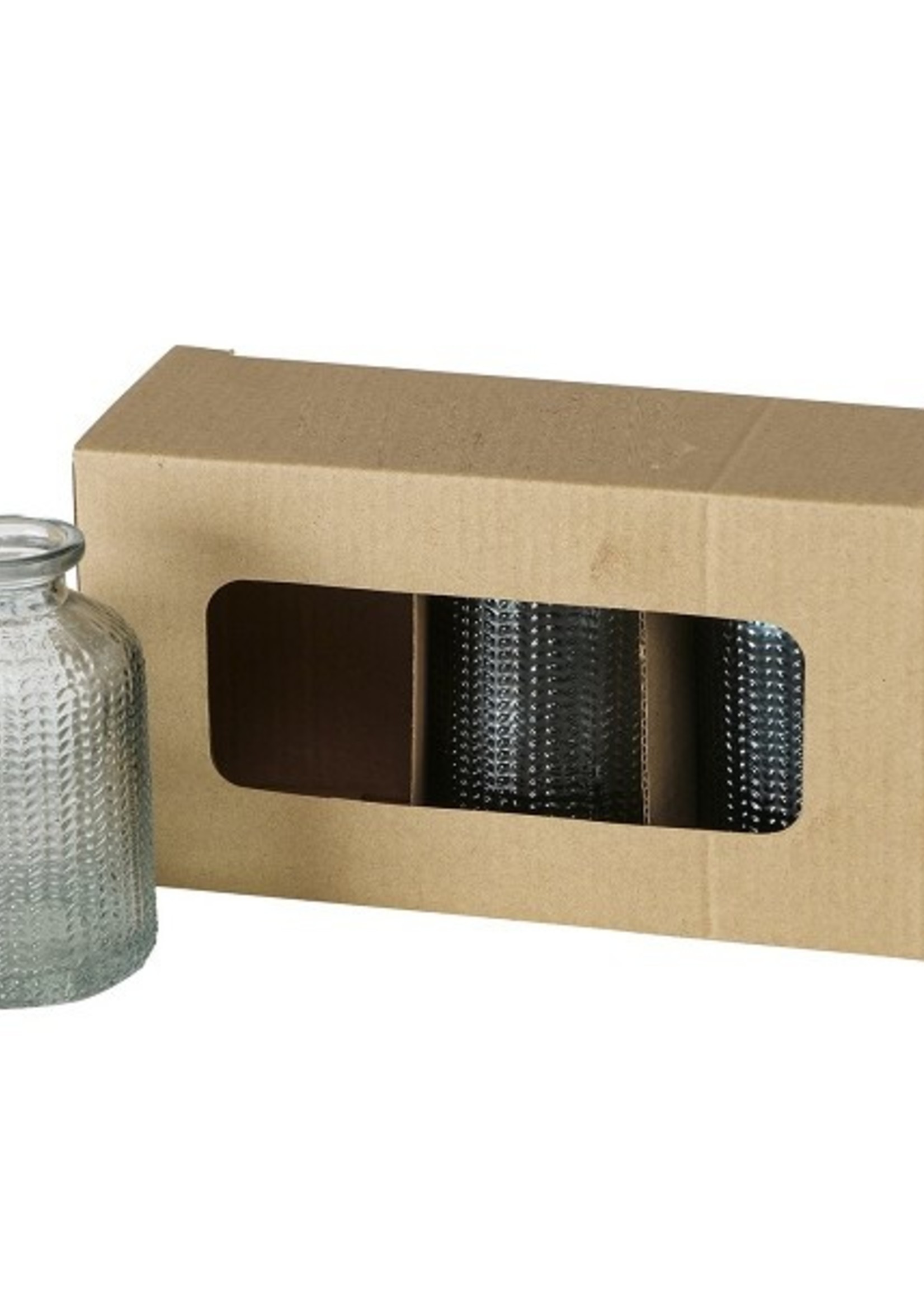 Boltze Home Vaas Merula 3-delige set Ø6xh10cm groen