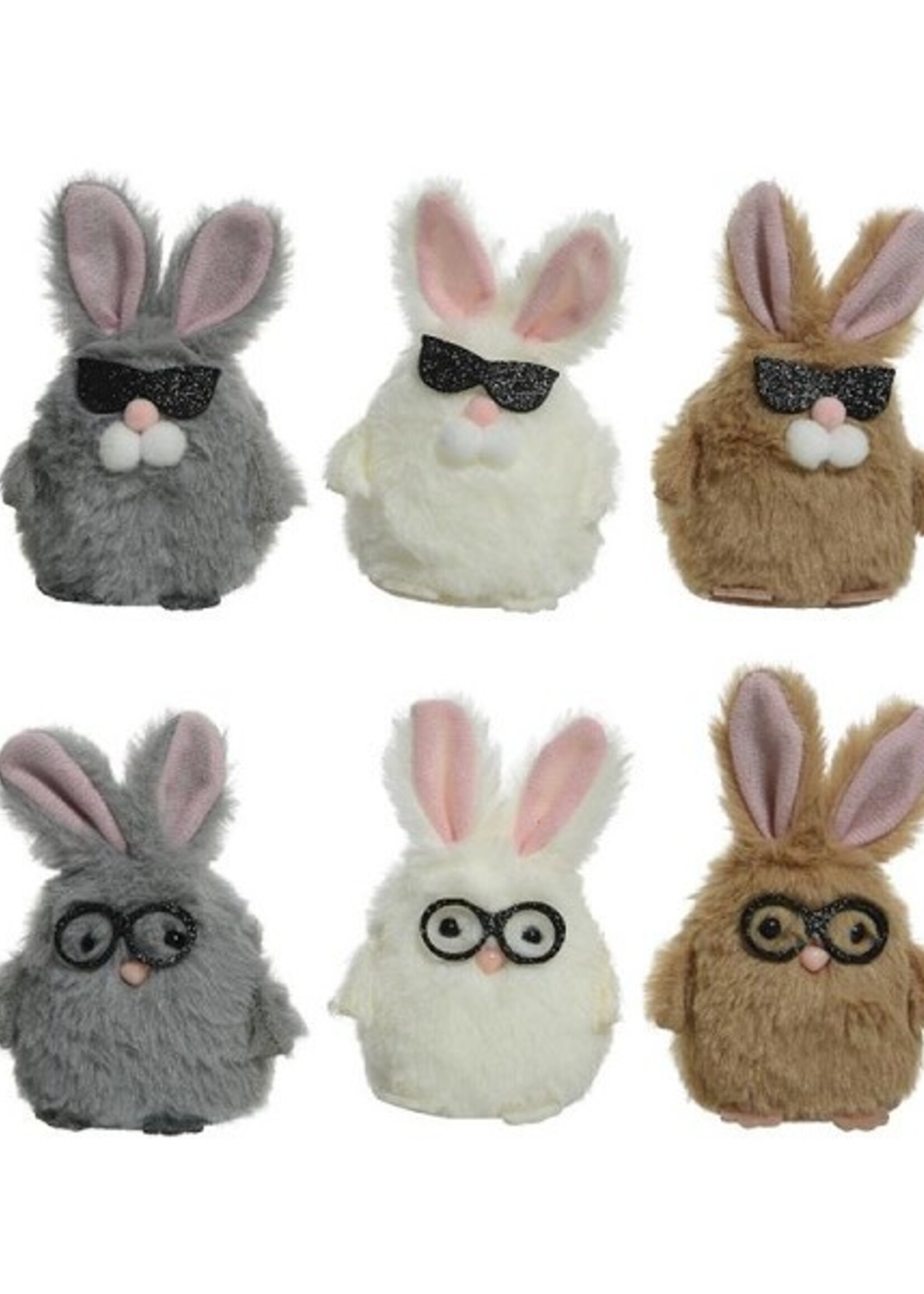 Decoris Konijn pluche L5-W5-H11cm per stuk