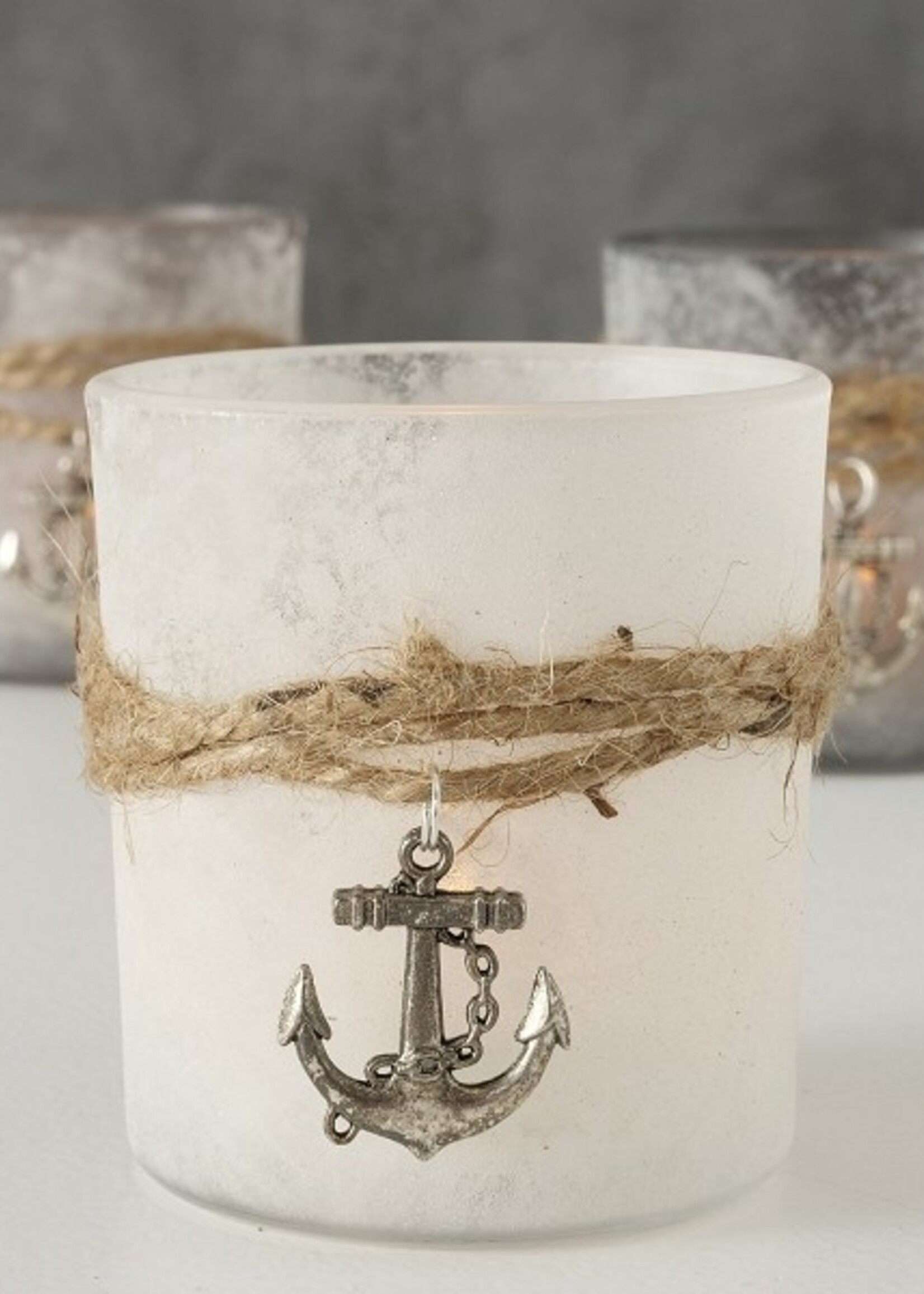 Boltze Home Windlicht Marimo Ø7xh8cm met metalen ankertje per stuk