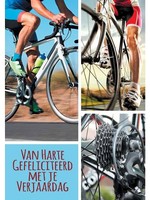 Wenskaarten Gefeliciteerd sport pakje a 10 stuks met envelop