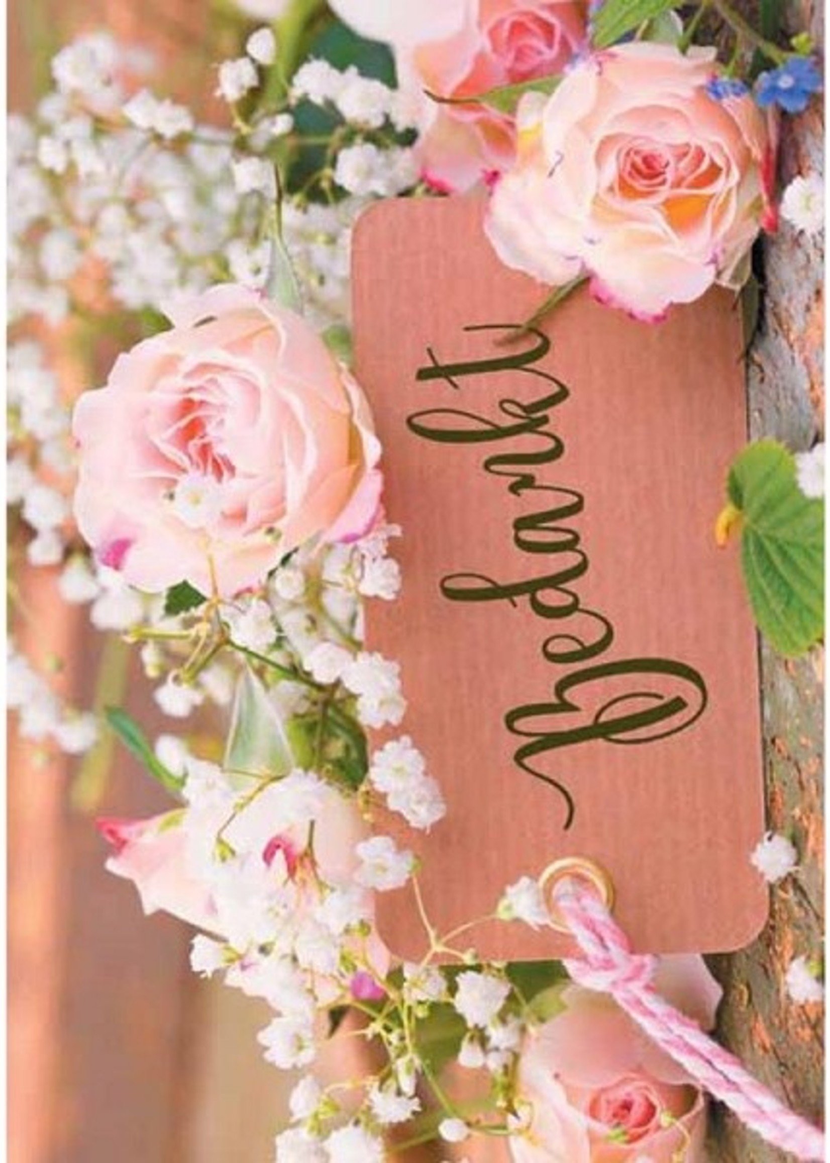 Wenskaarten bedankt pakje a 10 stuks met envelop