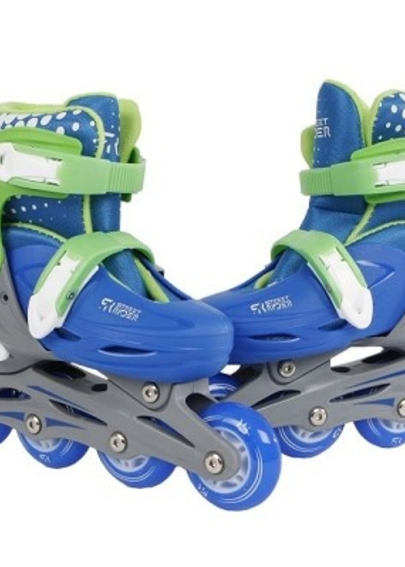 Street Rider Inline skates hardboot blauw verstelbaar maat 26-29 abec 7