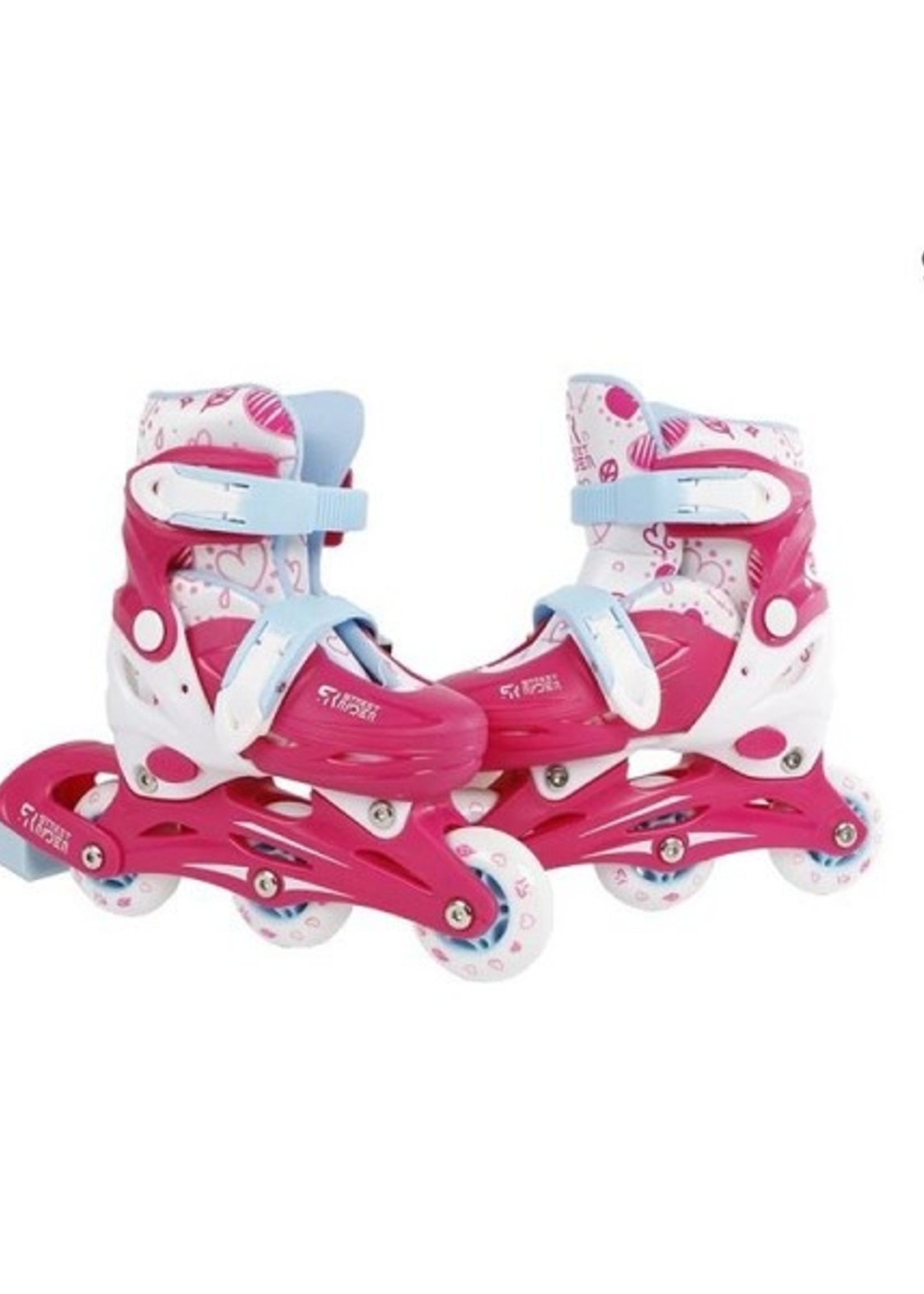 Street Rider Inline skates hardboot roze verstelbaar maat 26-29 abec 7