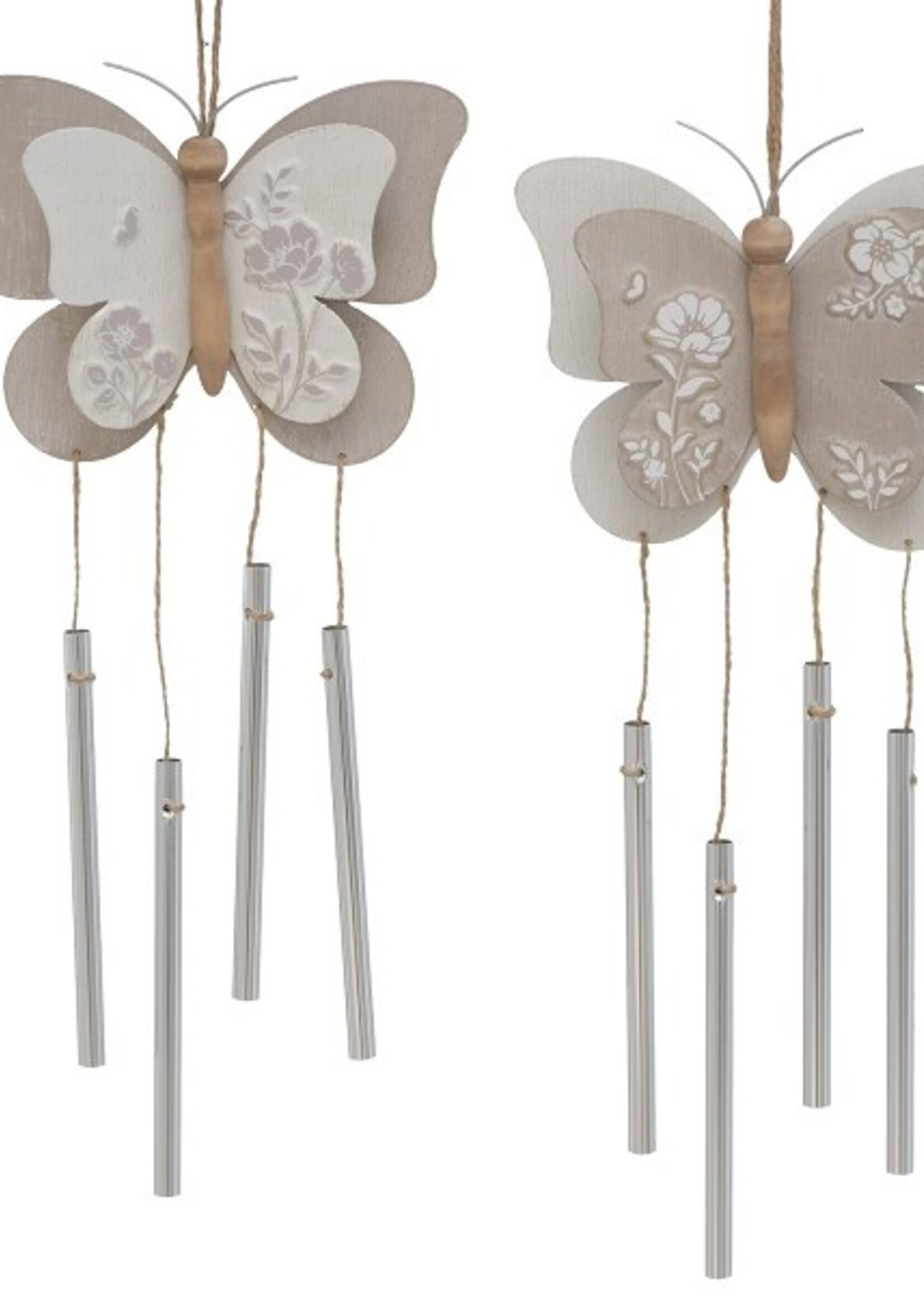 Boltze Home Windgong vlinder Herta 17xh42cm per stuk