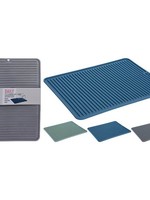 Afdruipmat siliconen 31,5x40cm. groen, grijs of blauw