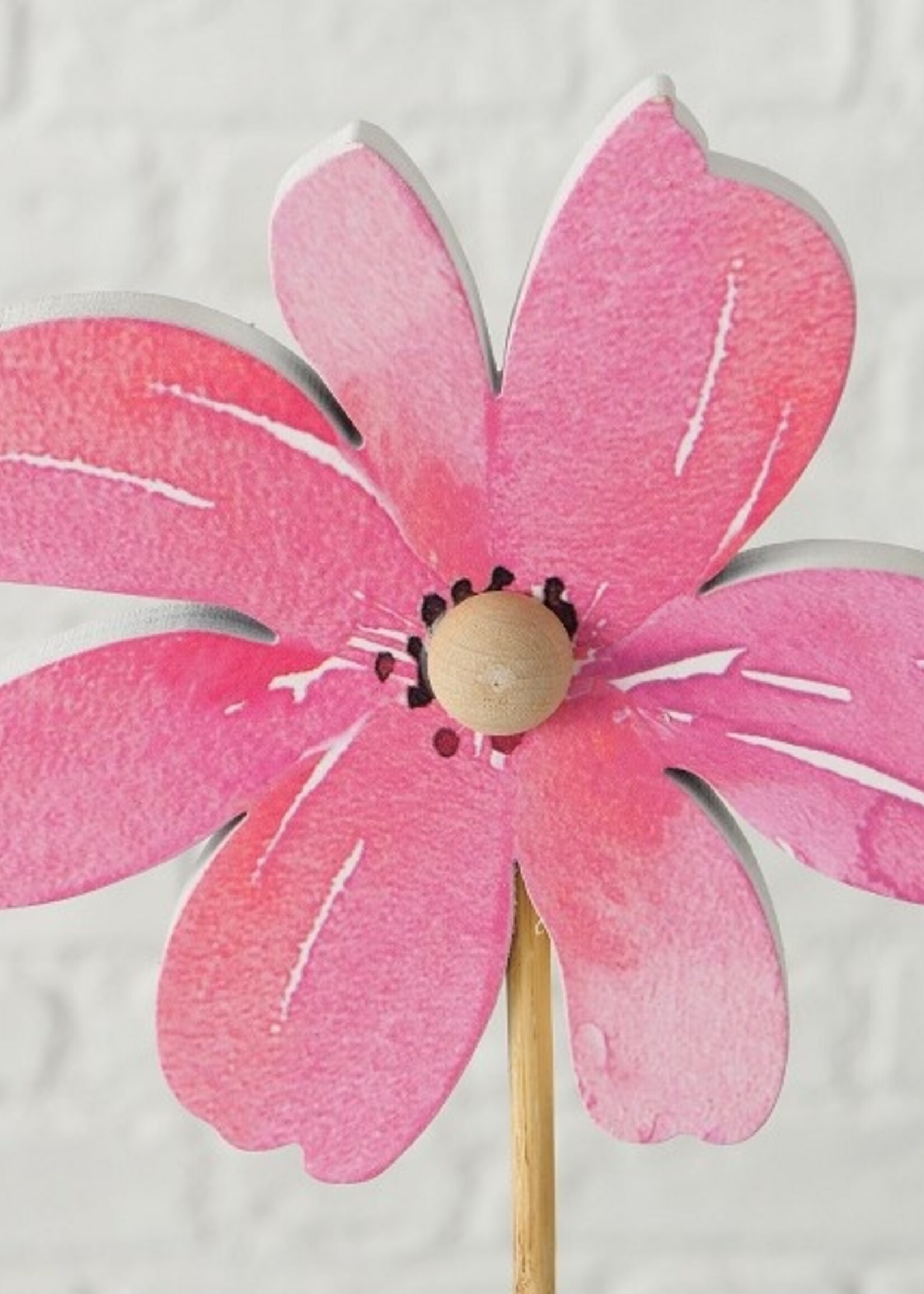 Boltze Home Bloem op standaard hout Rosella 13x5xh30cm per stuk