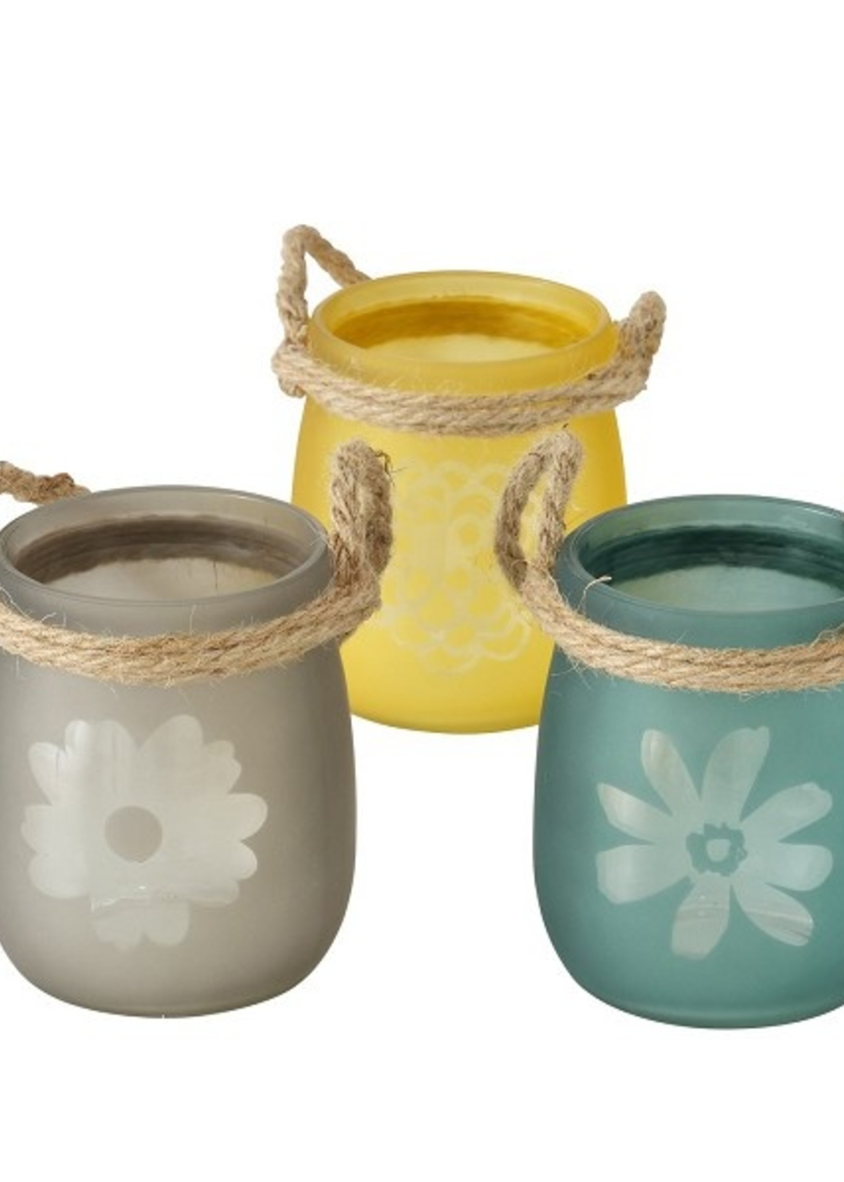 Boltze Home Windlicht Linga glas Ø11xh13cm per stuk