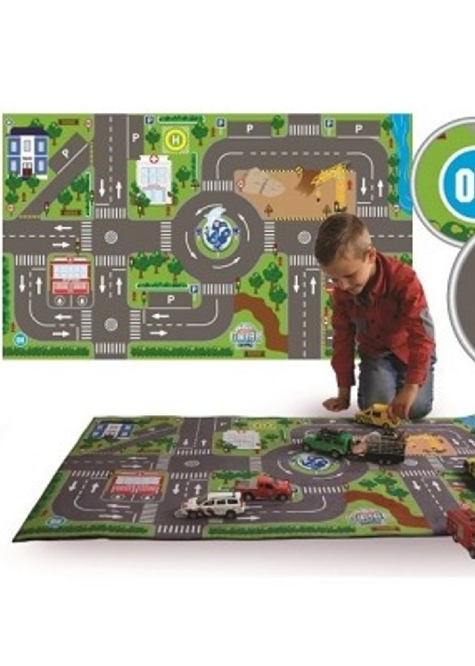 Kids Globe verkeerskleed met LED verkeerslichten 72x120cm