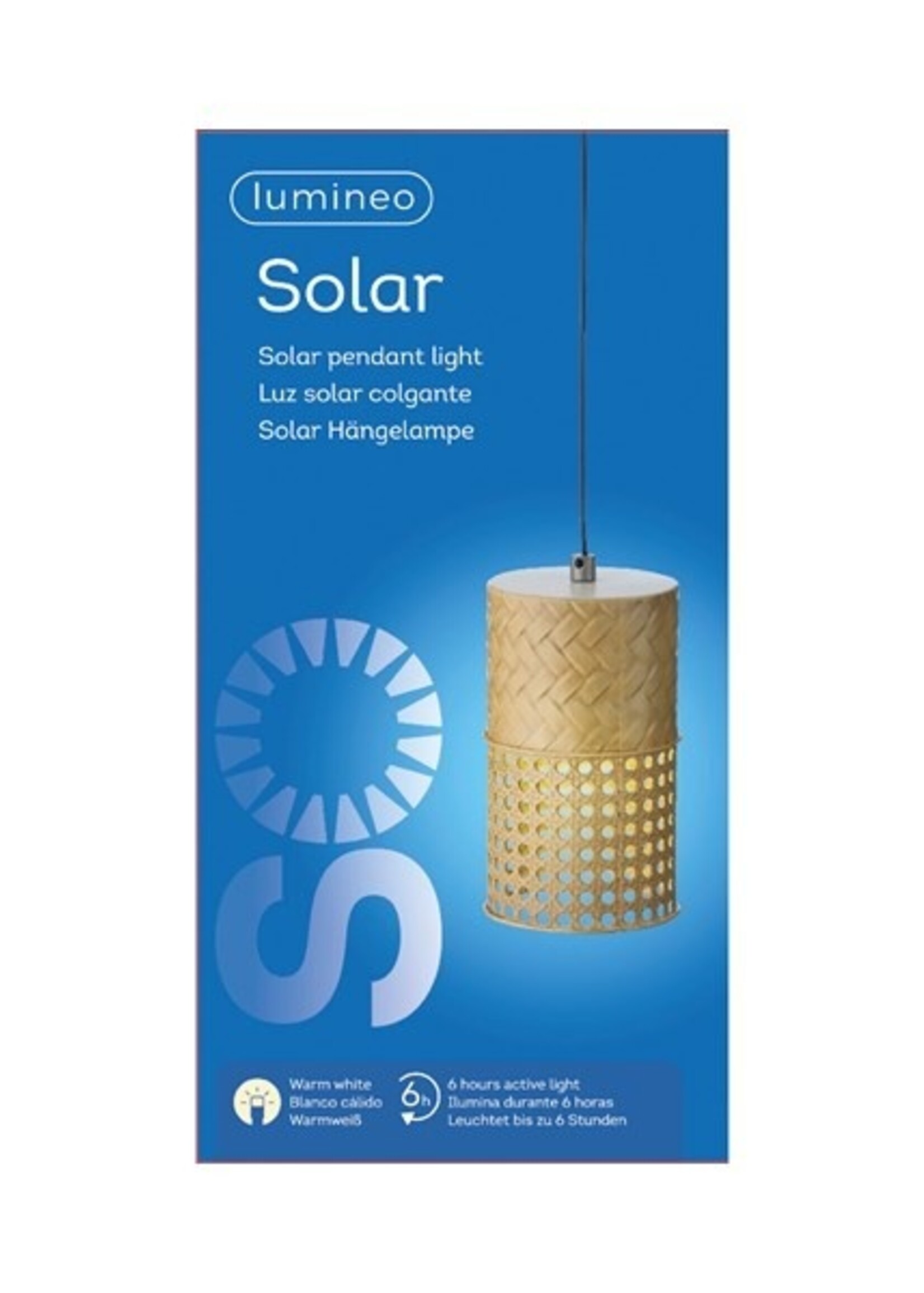 LED Solar hanging light Ø11-H18cm metaal Warmwit