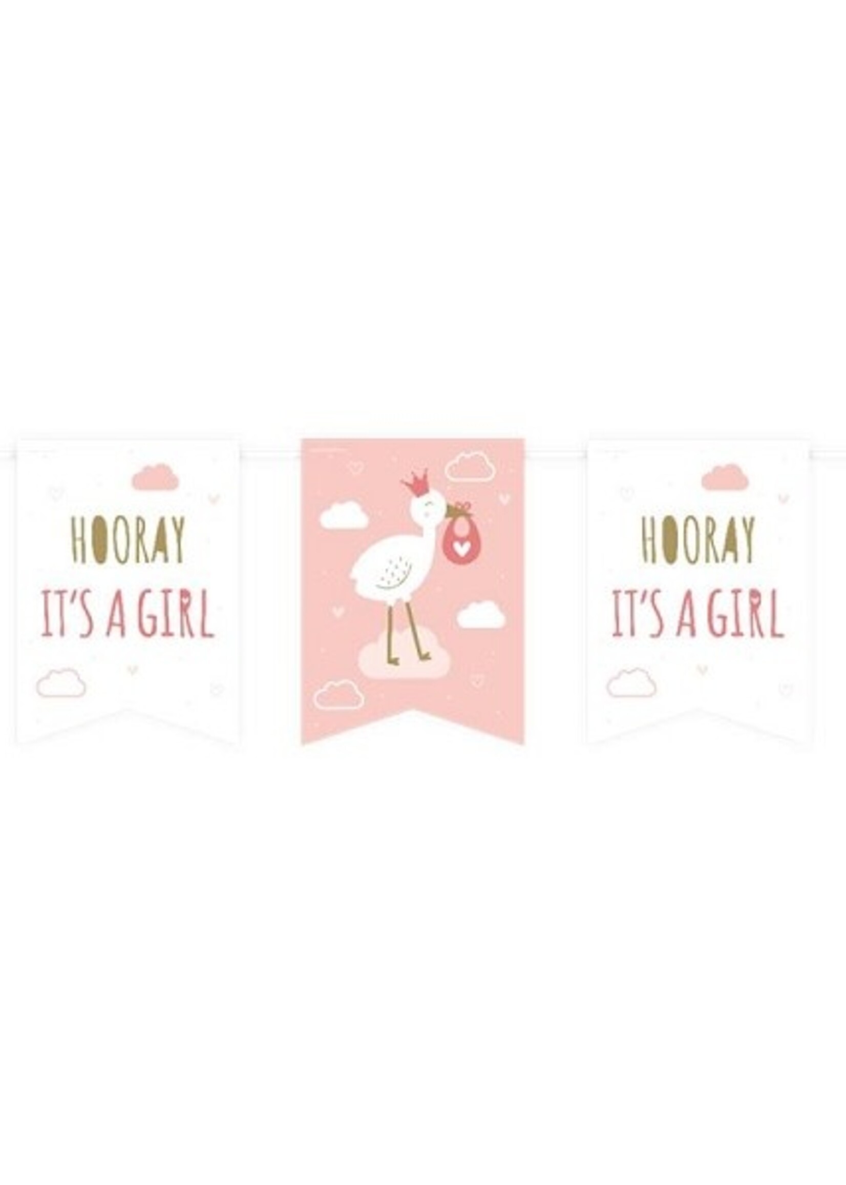 Paperdreams Vlag banner - Newborn baby girl