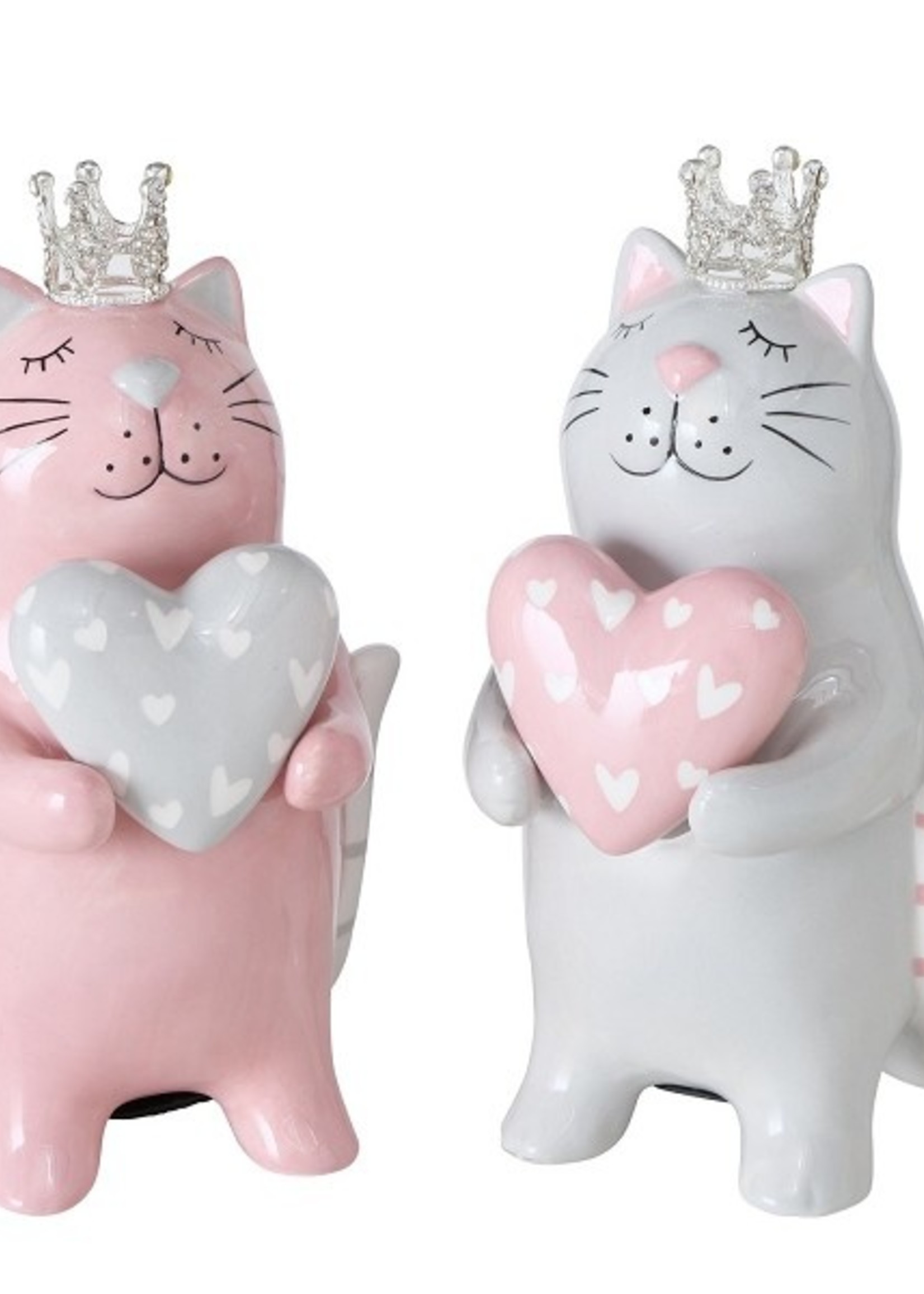 Boltze Home Spaarpot kat Betsy dolomiet 8x8xh15cm per stuk