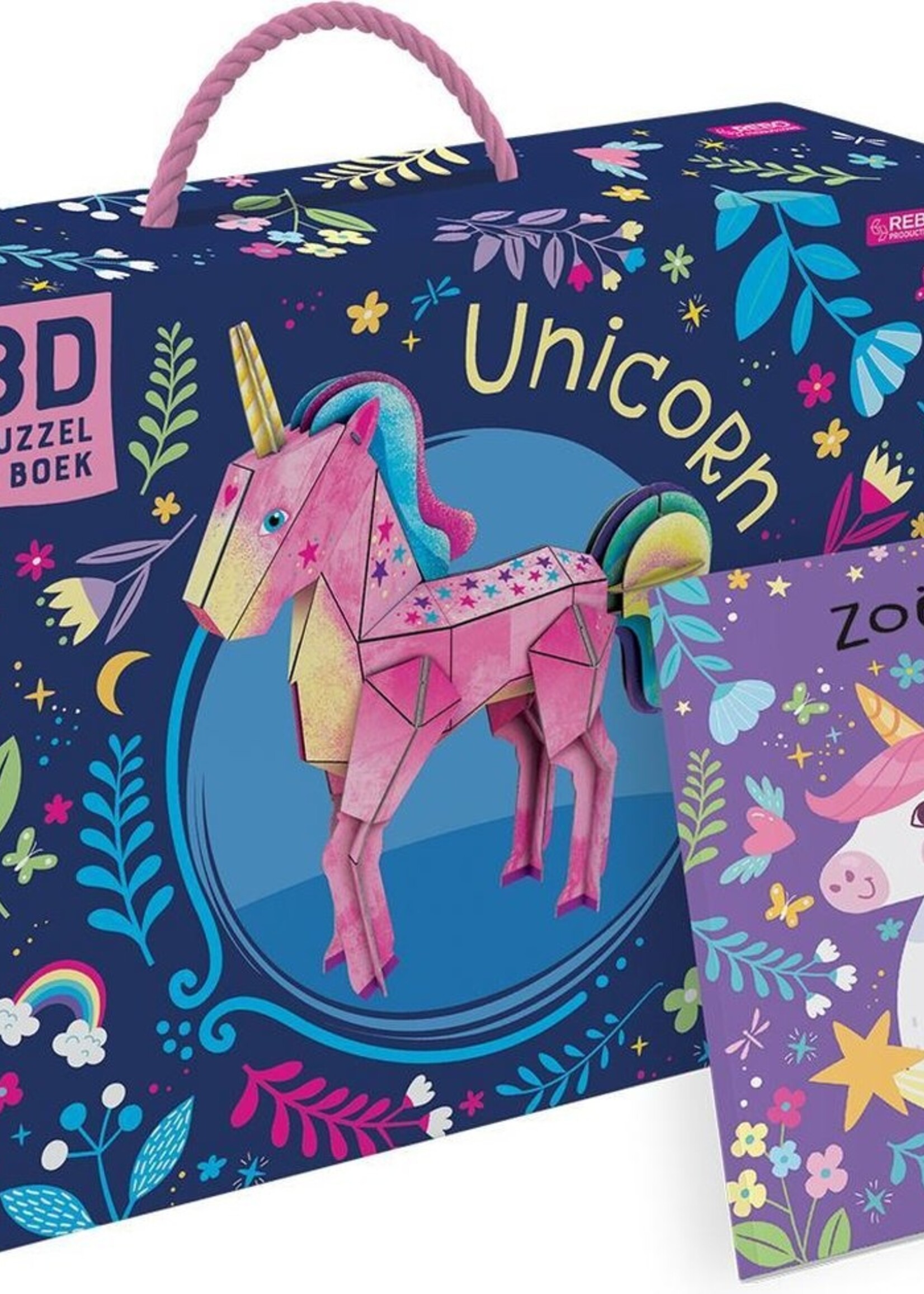 Boek + 3D-puzzel - Unicorn