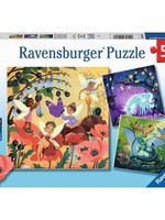 Ravensburger puzzel Eenhoorn, draak en fee 3x49 stukjes