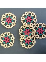 Onderzetter bamboe pak a 6 st.