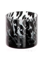 Theelichthouder Panter glas Ø8xh8cm grijs