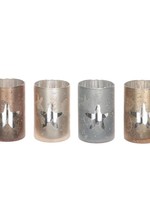 Theelichthouder Ocean Star metallic Ø8xh12cm per stuk