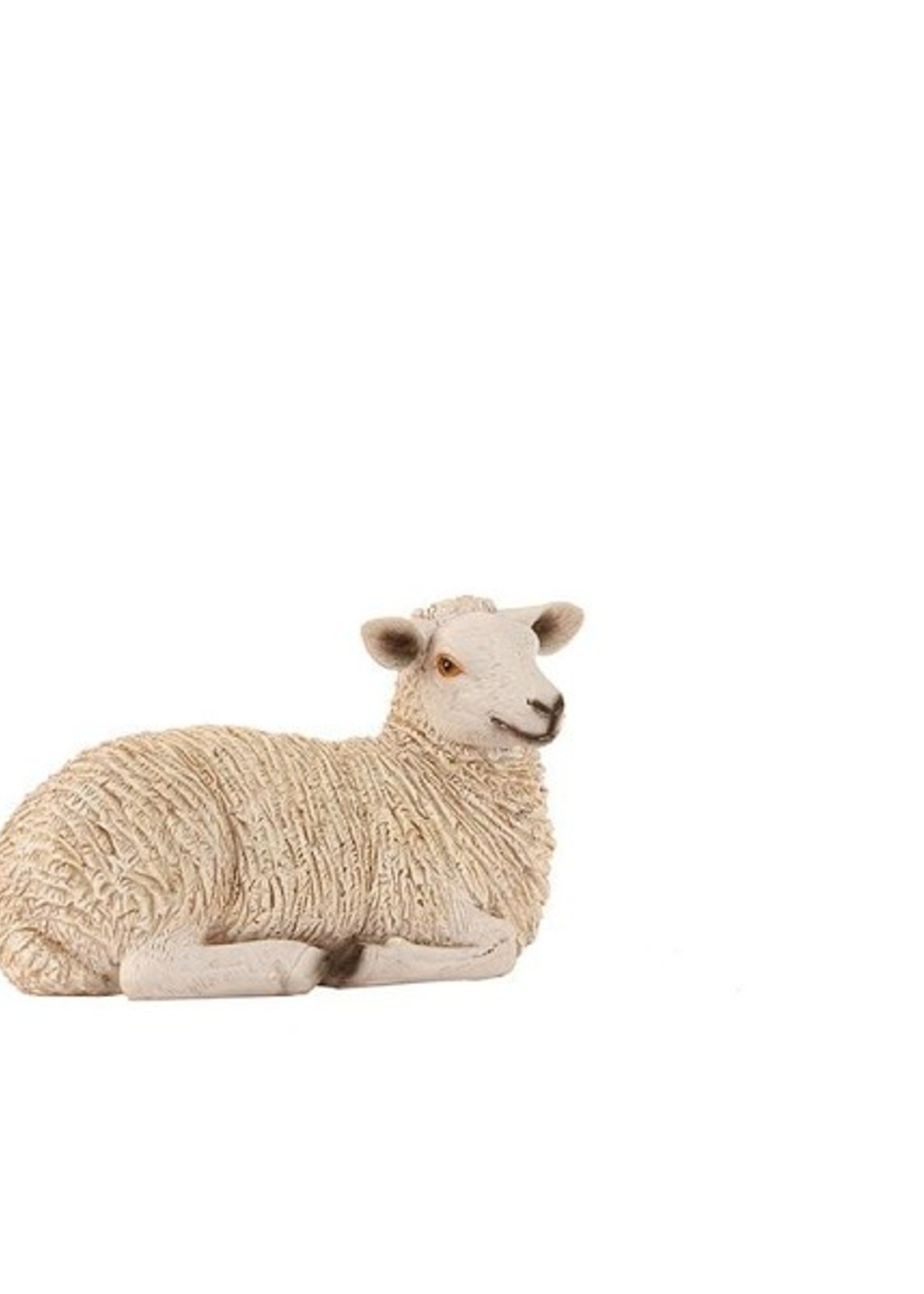 Liggend schaap polystone12x6x7cm