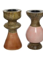 Decoris Kandelaar mangohout Ø5-H10cm per stuk