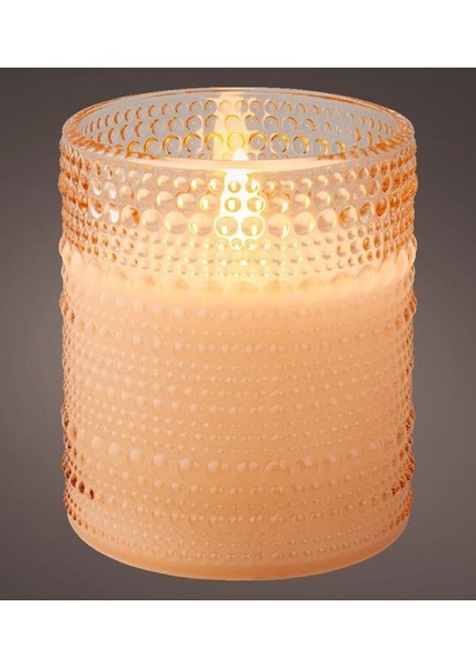 LED kaars binnen Ø8-H10cm met vlam effect op batterij met 6 uurs timer ( excl 2x AA )