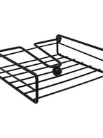 Servethouder metaal 19,5x19,5x5,5cm mat zwart