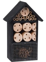 Insectenhotel hout 25cm zwart