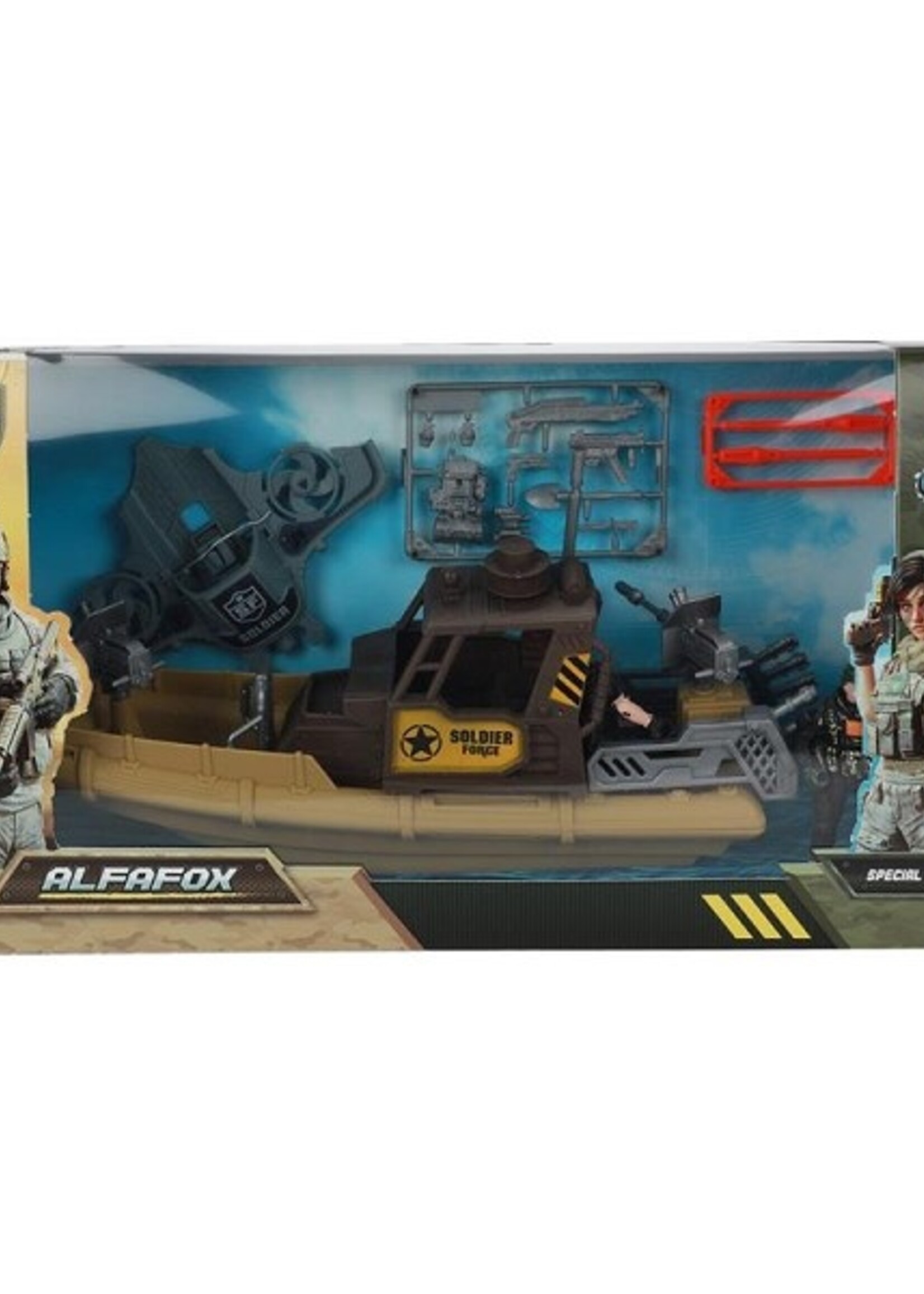 Toi Toys Alfafox Militair Speelset XL Boot met accessoires