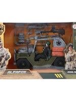 Toi Toys Alfafox Militair Speelset Jeep met accessoires