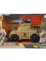 Toi Toys Alfafox Militair Speelset Pantservoertuig met accessoires