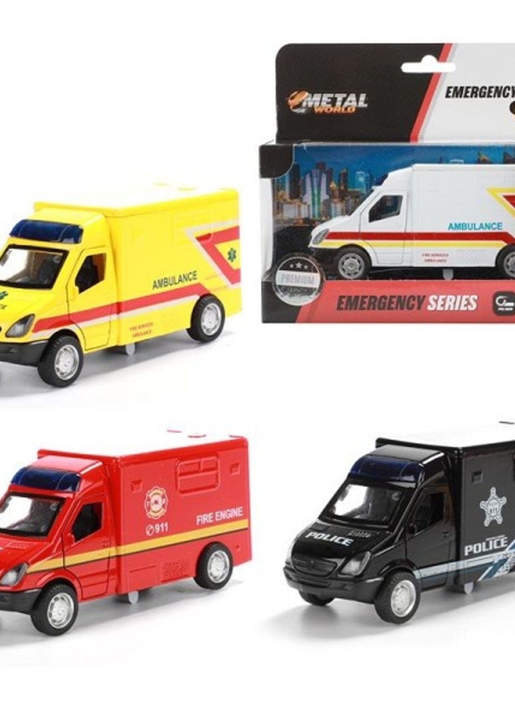 Toi Toys Busje Hulpdienst + licht en geluid per stuk