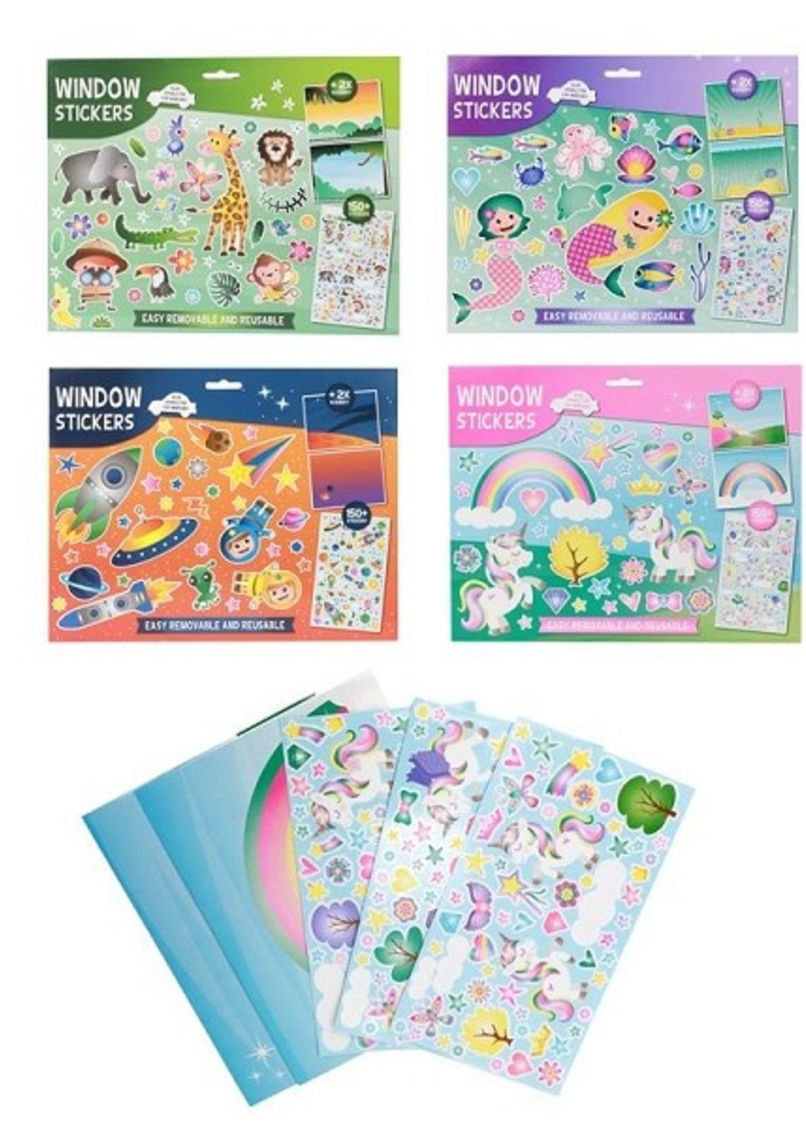 Toi Toys Herbruikbare raamstickers +/-150st per stuk
