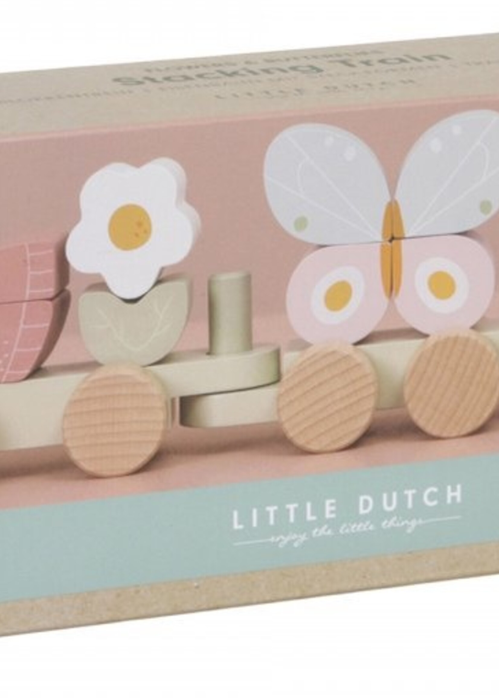 Tiamo Little Dutch Blokkentrein Flowers & Butterflies