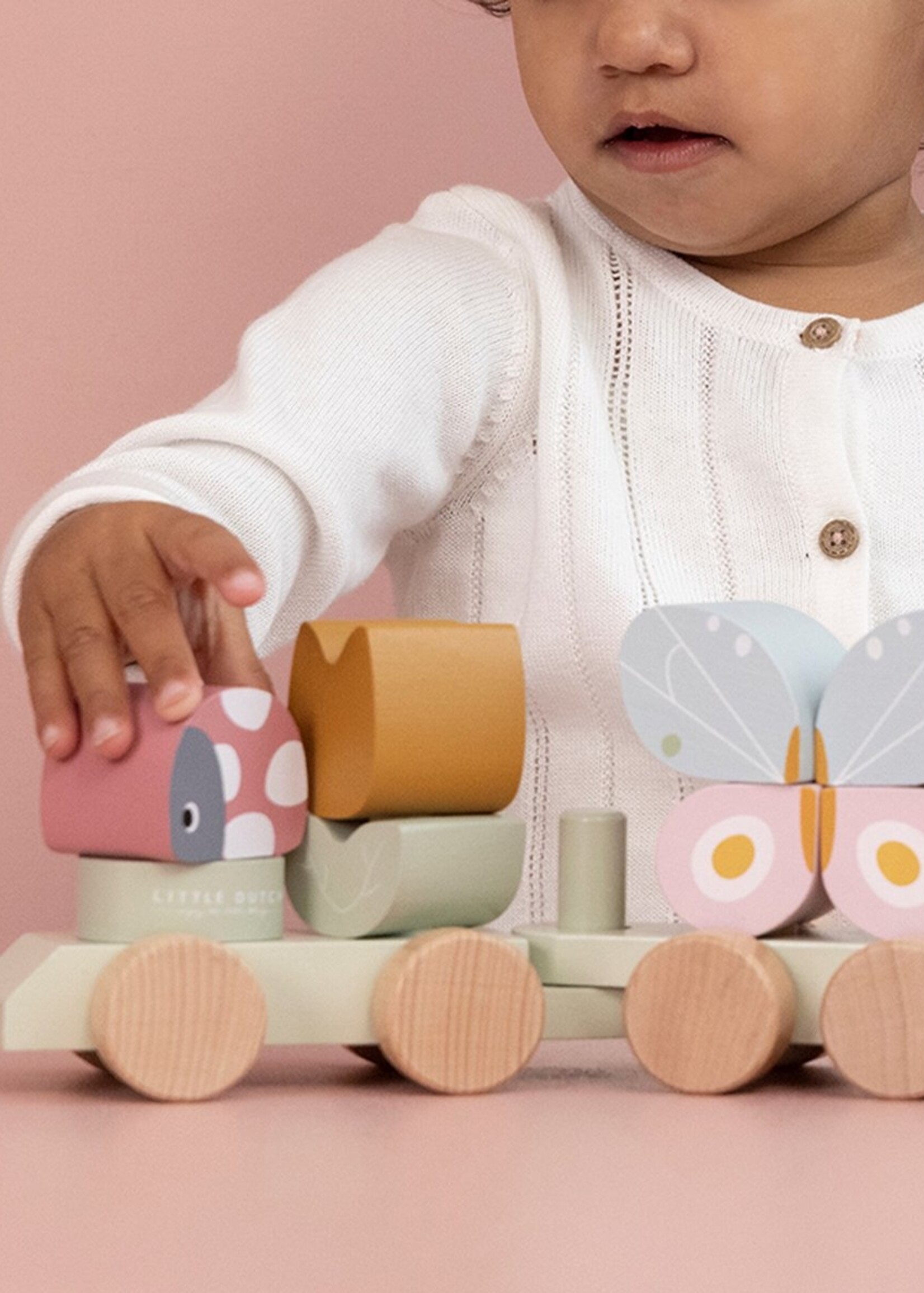 Tiamo Little Dutch Blokkentrein Flowers & Butterflies