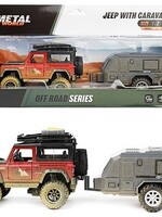 Toi Toys Jeep pull back met caravan 30cm