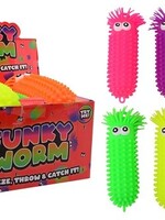 John Toy Fluffy worm met grote ogen 9x9x28cm per stuk