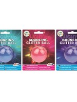 Grafix Lichtgevende glitter stuiterbal Ø6cm per stuk