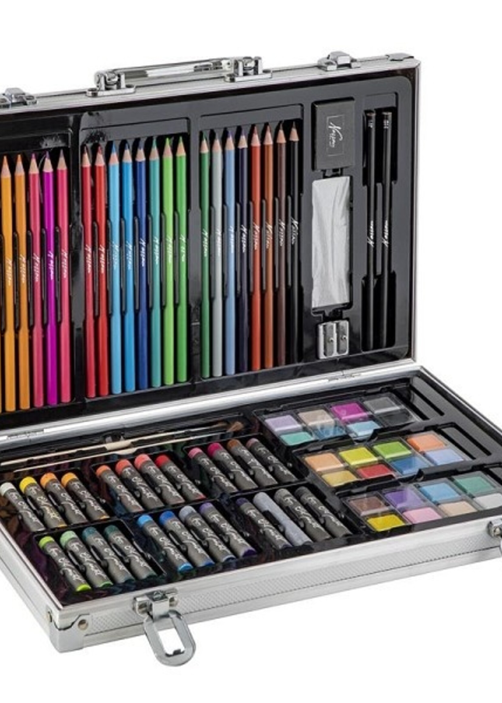 Nassau Fine Art kleurkoffer 79-delig 37x24,5x4,5cm