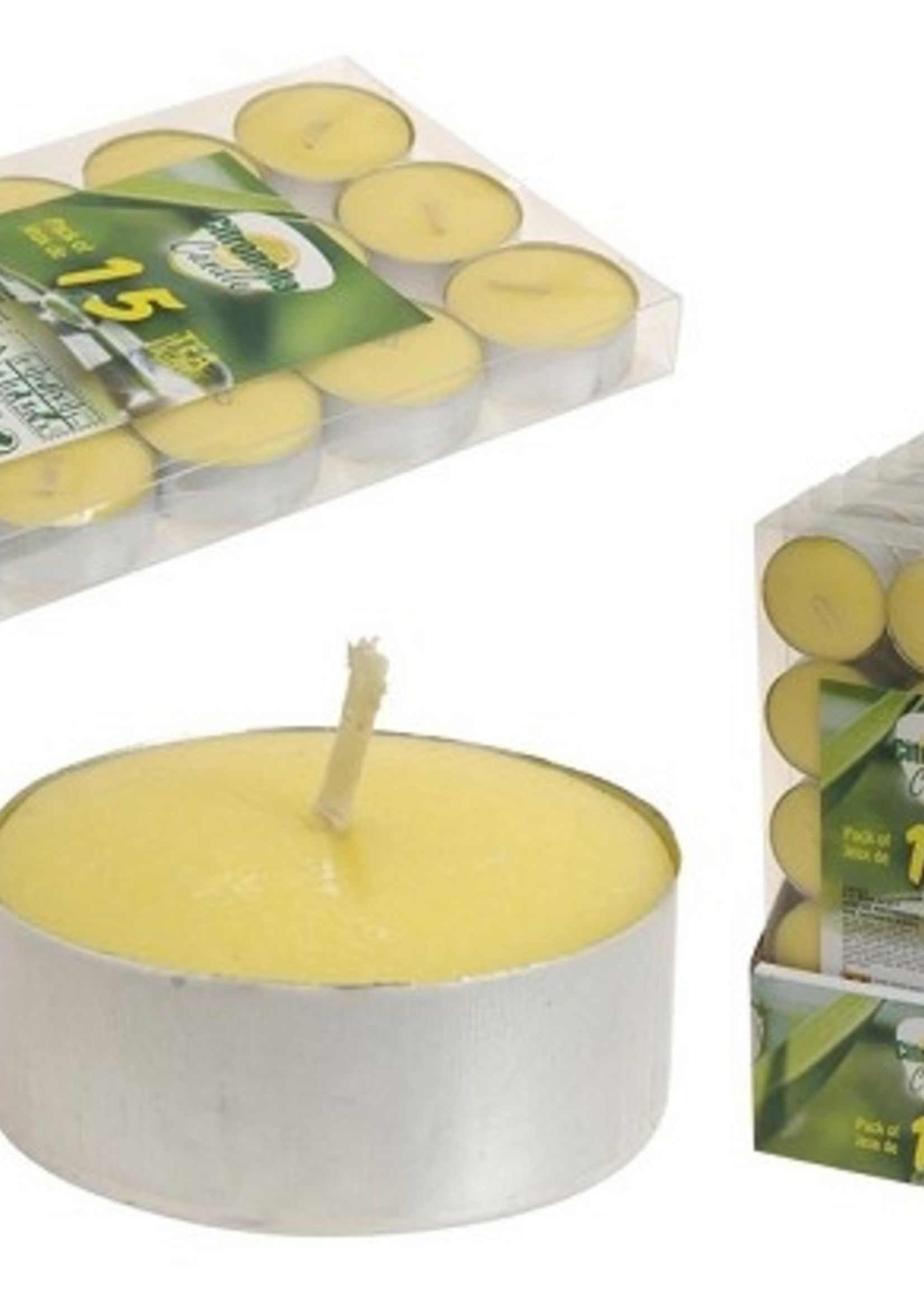 Theelichtjes citronella pak a 15stuks