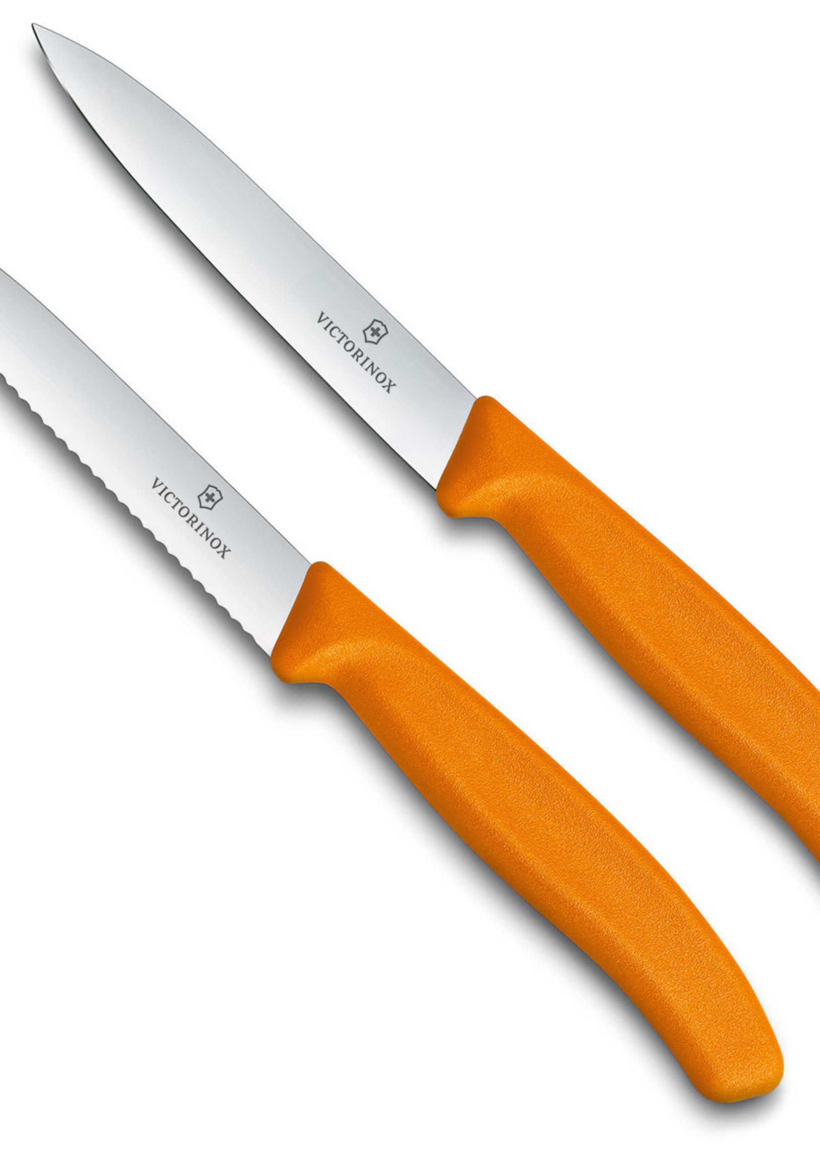 Victorinox Swissclassic schilmessenset glad & gekarteld oranje