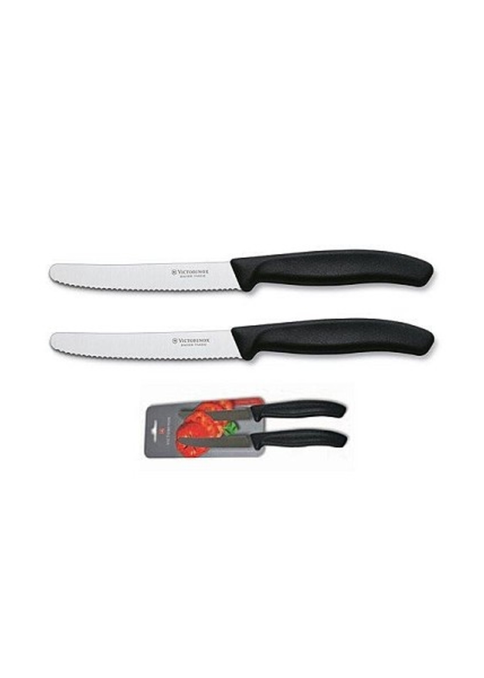 Victorinox Tafel/tomatenmes kartel zwart 2 stuks op kaart