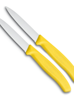 Victorinox SwissClassic schilmesje 8cm gekarteld geel (set van 2)