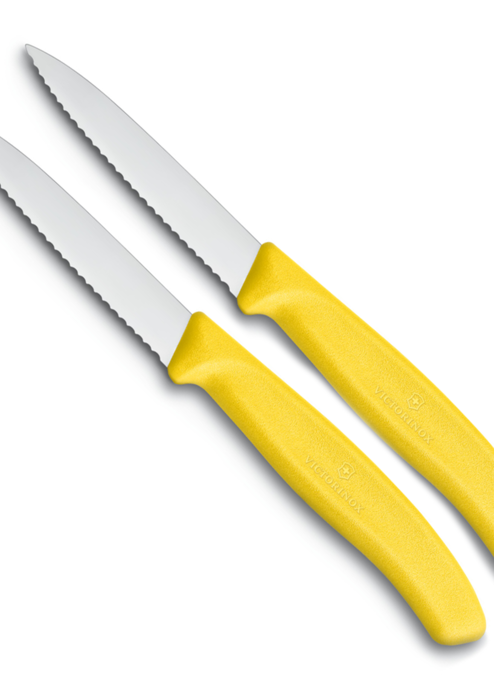 Victorinox SwissClassic schilmesje 8cm gekarteld geel (set van 2)